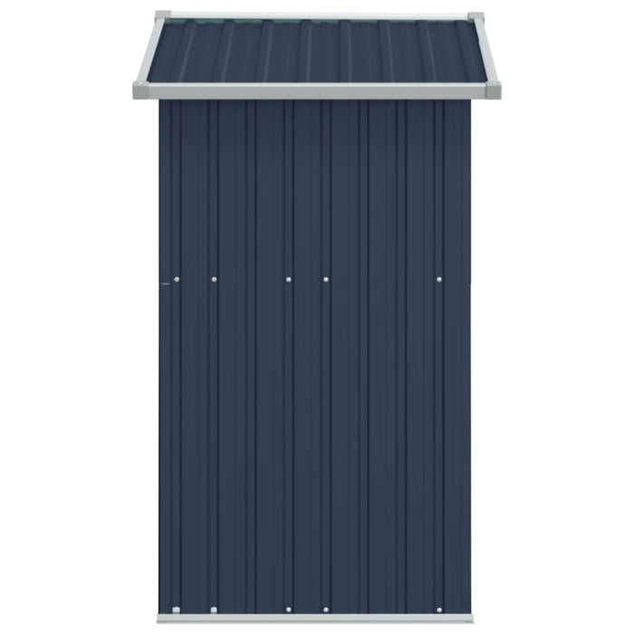 Garden Shed Anthracite 126x97.5x177 Cm Galvanised Steel