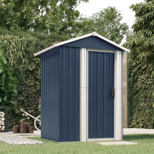 Garden Shed Anthracite 126x97.5x177 Cm Galvanised Steel
