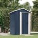 Garden Shed Anthracite 126x97.5x177 Cm Galvanised Steel