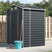Garden Shed Anthracite 191x130x198 Cm Galvanised Steel