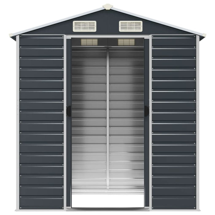 Garden Shed Anthracite 191x130x198 Cm Galvanised Steel
