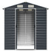 Garden Shed Anthracite 191x130x198 Cm Galvanised Steel