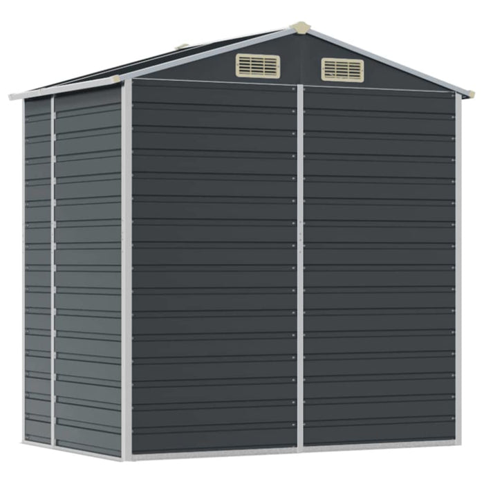 Garden Shed Anthracite 191x130x198 Cm Galvanised Steel
