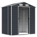 Garden Shed Anthracite 191x130x198 Cm Galvanised Steel