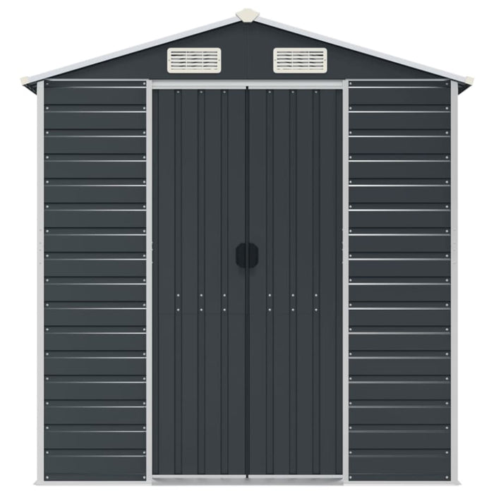 Garden Shed Anthracite 191x130x198 Cm Galvanised Steel