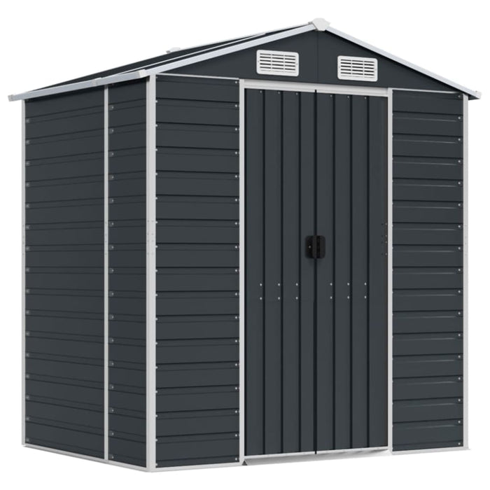 Garden Shed Anthracite 191x130x198 Cm Galvanised Steel