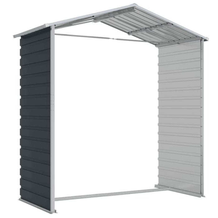 Garden Shed Anthracite 191x130x198 Cm Galvanised Steel