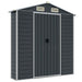 Garden Shed Anthracite 191x130x198 Cm Galvanised Steel