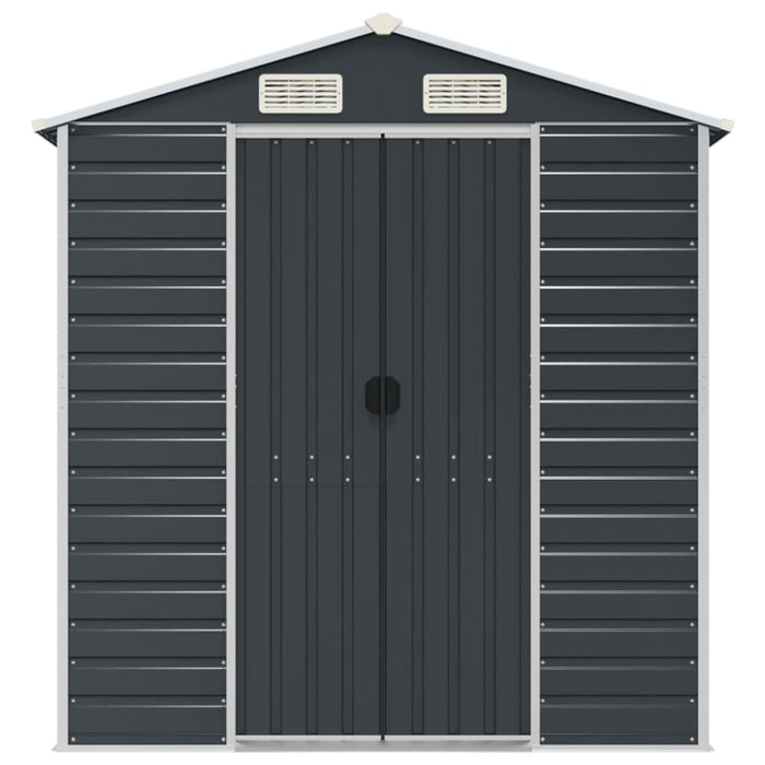 Garden Shed Anthracite 191x215x198 Cm Galvanised Steel