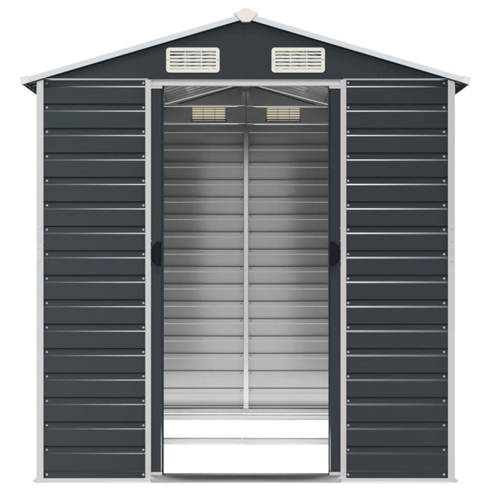 Garden Shed Anthracite 191x215x198 Cm Galvanised Steel