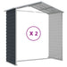 Garden Shed Anthracite 191x215x198 Cm Galvanised Steel