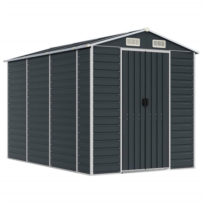 Garden Shed Anthracite 191x300x198 Cm Galvanised Steel