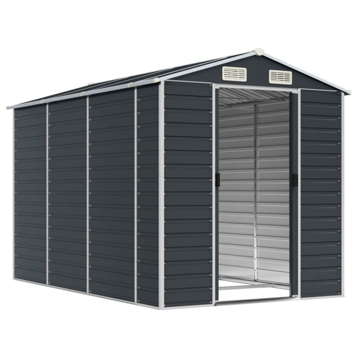 Garden Shed Anthracite 191x300x198 Cm Galvanised Steel