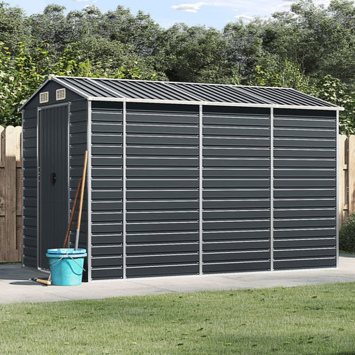 Garden Shed Anthracite 191x300x198 Cm Galvanised Steel