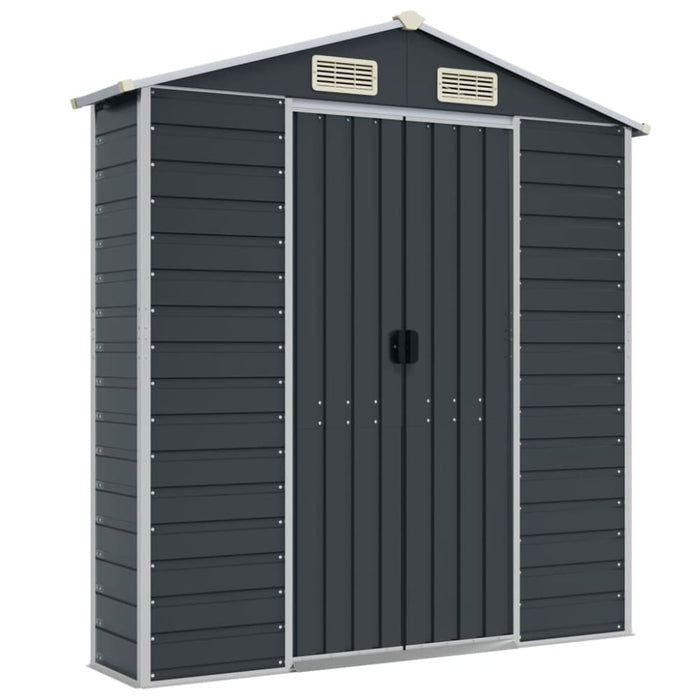 Garden Shed Anthracite 191x300x198 Cm Galvanised Steel