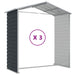 Garden Shed Anthracite 191x300x198 Cm Galvanised Steel