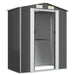 Garden Shed Anthracite 192x108x223 Cm Galvanised Steel