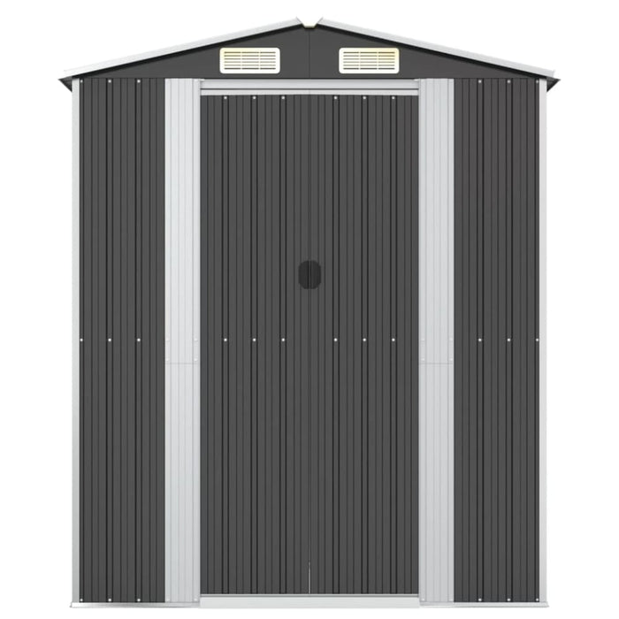 Garden Shed Anthracite 192x108x223 Cm Galvanised Steel