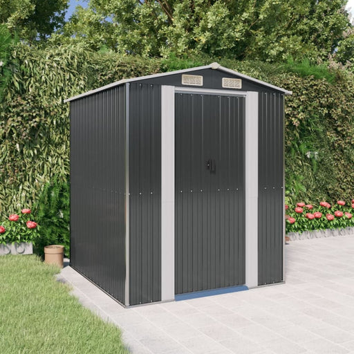 Garden Shed Anthracite 192x191x223 Cm Galvanised Steel