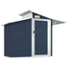 Garden Shed Anthracite 270x130x208.5 Cm Galvanised Steel