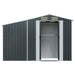 Garden Shed Anthracite 277x93x179 Cm Galvanised Steel Tlapon