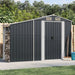 Garden Shed Anthracite 277x93x179 Cm Galvanised Steel Tlapon