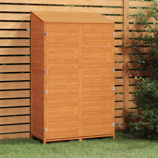 Garden Shed Brown 102x52x174.5 Cm Solid Wood Fir Opxokt