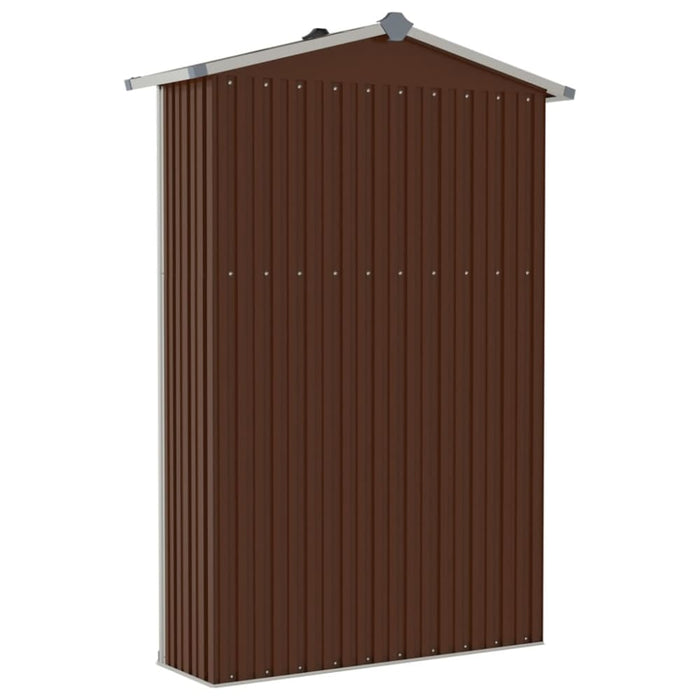 Garden Shed Brown 116x45x175 Cm Galvanised Steel Altba