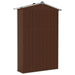 Garden Shed Brown 116x45x175 Cm Galvanised Steel Altba