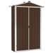Garden Shed Brown 116x45x175 Cm Galvanised Steel Altba