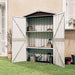 Garden Shed Brown 116x45x175 Cm Galvanised Steel Altba