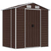 Garden Shed Brown 191x130x198 Cm Galvanised Steel Tonnxla