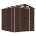 Garden Shed Brown 191x215x198 Cm Galvanised Steel Tonnxlp