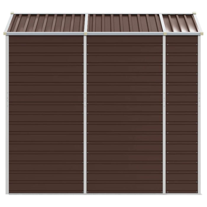 Garden Shed Brown 191x215x198 Cm Galvanised Steel Tonnxlp
