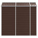 Garden Shed Brown 191x215x198 Cm Galvanised Steel Tonnxlp
