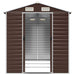 Garden Shed Brown 191x300x198 Cm Galvanised Steel Tonnxll