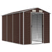 Garden Shed Brown 191x300x198 Cm Galvanised Steel Tonnxll