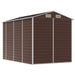 Garden Shed Brown 191x300x198 Cm Galvanised Steel Tonnxll