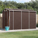 Garden Shed Brown 191x300x198 Cm Galvanised Steel Tonnxll