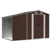 Garden Shed Brown 277x192.5x179 Cm Galvanised Steel Tonnxkp