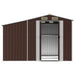 Garden Shed Brown 277x192.5x179 Cm Galvanised Steel Tonnxkp