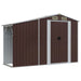 Garden Shed Brown 277x192.5x179 Cm Galvanised Steel Tonnxkp