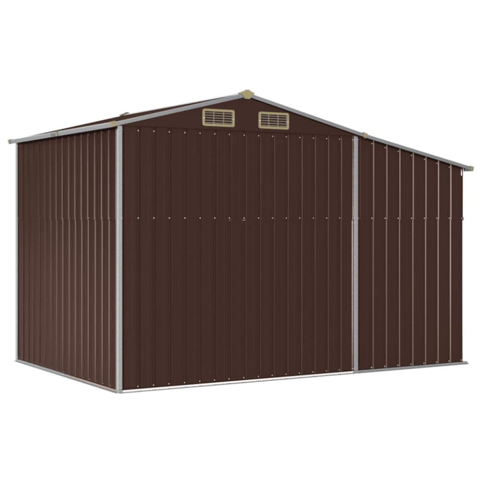 Garden Shed Brown 277x192.5x179 Cm Galvanised Steel Tonnxkp