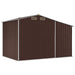 Garden Shed Brown 277x192.5x179 Cm Galvanised Steel Tonnxkp