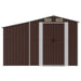 Garden Shed Brown 277x192.5x179 Cm Galvanised Steel Tonnxkp