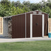 Garden Shed Brown 277x192.5x179 Cm Galvanised Steel Tonnxkp