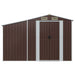 Garden Shed Brown 277x93x179 Cm Galvanised Steel Tlapxb