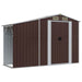 Garden Shed Brown 277x93x179 Cm Galvanised Steel Tlapxb