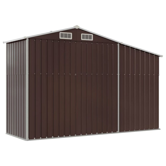 Garden Shed Brown 277x93x179 Cm Galvanised Steel Tlapxb