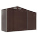 Garden Shed Brown 277x93x179 Cm Galvanised Steel Tlapxb